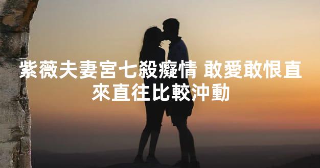 紫薇夫妻宮七殺癡情 敢愛敢恨直來直往比較沖動